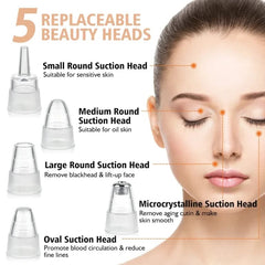 Face Vacuum Suction Blackhead Remover Pore Cleaner Electric Deep Cleansing Tool For Nose And Fac