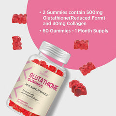 Factory OEM Oral Vitamin c Collagen Liposomal Glutathione Supplements Anti-Aging Formula Blanchissant Gummies for Amazon